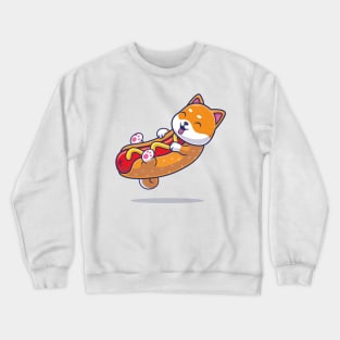 Cute Kawaii FoxHot Dog Crewneck Sweatshirt